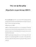 Oxy cao áp liệu pháp 