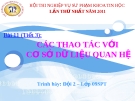 Bài 11: Các thao tác với cơ sở dữ liệu quan hệ