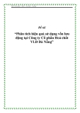 Đề tài “Phân tích hiệu quả sử dụng vốn lưu động tại Công ty Cổ phần Hoá chất VLĐ Đà Nẵng”