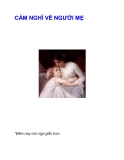 CẢM NGHĨ VỀ NGƯỜI MẸ“
