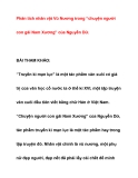 Phân tích nhân vật Vũ Nương trong “chuyện ngườicon gái Nam Xương” 
