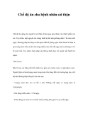 Chế độ ăn cho bệnh nhân sỏi thận 