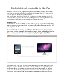 Các hình thức di chuyển tập tin đến iPad 
