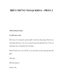 BIẾN CHỨNG NGOẠI KHOA – PHẦN 2 