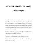 Đánh Giá Tri Giác Theo Thang Điểm Glasgow 