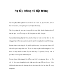 Sự tẩy trùng và tiệt trùng 