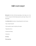 TIỀN SẢN GIẬT 