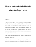 Phương pháp chẩn đoán bệnh cột sống, tủy sống – Phần 1 