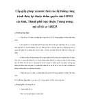 Cấp giấy phép xả nước thải vào hệ thống công trình thủy lợi thuộc thẩm quyền của UBND các tỉnh, Thành phố trực thuộc Trung ương; mã số hồ sơ 148223