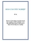 Đề tài: Quản lý vốn lưu động trong kinh doanh của xí nghiệp cơ khí Long Quân và các biện pháp nhằm nâng cao hiệu quả sử dụng vốn lưu động của xí nghiệp