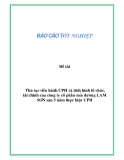 Đề tài: Thủ tục tiến hành CPH và tình hình tổ chức, tài chính của công ty cổ phần mía đường LAM SƠN sau 5 năm thực hiện CPH