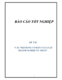 ĐỀ TÀI  "CÁC NỘI DUNG CƠ BẢN CỦA LUẬT DOANH NGHIỆP TƯ NHÂN"