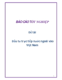 Đề tài: Đầu tư trực tiếp nước ngoài vào Việt Nam