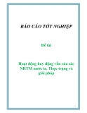 Đề tài: Hoạt động huy động vốn của các NHTM nước ta. Thực trạng và giải pháp