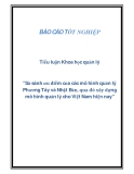 Tiểu luận Khoa học quản lý "So sánh ưu điểm của các mô hình quản lý Phương Tây và Nhật Bản, qua đó xây dựng mô hình quản lý cho Việt Nam hiện nay"