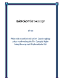 Đề tài: Phân tích tình hình tài chính Doanh nghiệp phục vụ cho công tác Tín Dụng tại Ngân hàng thương mại Cổ phần Quân Đội