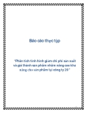 Báo cáo thực tập “Phân tích tình hình giảm chi phí sản xuất và giá thành sản phẩm nhằm nâng cao khả năng cho sản phẩm tại công ty 20”