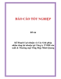 Đề tài: Kế Hoạch Lợi nhuận và Các Giải pháp nhằm tăng lợi nhuận tại Công ty TNHH sản xuất & Thương mại Tổng Hợp Minh Quang