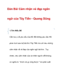 Dàn Bài Cảm nhận vẻ đẹp ngôn ngữ của Tây Tiến