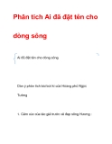 Phân tích Ai đã đặt tên cho dòng sông