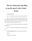 Thủ tục chứng thực hợp đồng uỷ quyền quản lý nhà ở thuộc đô thị