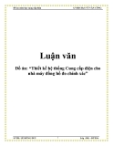 Đồ án: “Thiết kế hệ thống Cung cấp điện cho nhà máy đồng hồ đo chính xác”