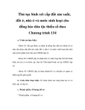 Thủ tục bình xét cấp đất sản xuất, đất ở, nhà ở và nước sinh hoạt cho đồng bào dân tộc thiểu số theo Chương trình 134