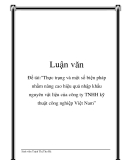 Đề tài“Thực trạng và một số biện pháp nhằm nâng cao hiệu quả nhập khẩu nguyên vật liệu của công ty TNHH kỹ thuật công nghiệp Việt Nam”