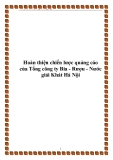 Đề án tốt nghiệp: Hoàn thiện chiến lược quảng cáo của Tổng công ty Bia - Rượu - Nước giải Khát Hà Nội