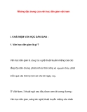 Những ðặc trưng của văn học dân gian việt nam