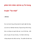 phân tích nhân vật bà cụ Tứ trong truyện "Vợ nhặt"