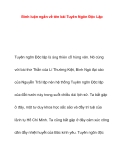 Bình luận ngắn về tên bài Tuyên Ngôn Độc Lập