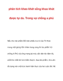 phân tích khao khát sống khao khátđược tự do