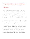 Thuyết minh về tính chính luận của tác phầm BìnhNgô đại cáo