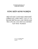 Sáng kiến kinh nghiệm " MỘT SỐ GỢI Ý GIÚP HỌC SINH NHỚ CHÍNH XÁC CÔNG THỨC VẬT LÝ VÀ TRÁNH NHỮNG SAI LẦM TRONG KHI TRẢ LỜI CÁC CÂU HỎI VÀ LÀM BÀI TẬP TRẮC NGHIỆM "