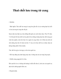 Nguyên nhân Thai chết lưu trong tử cung 