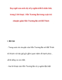 Suy nghĩ của anh chị về ý nghĩa triết lí nhân linh