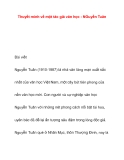 Thuyết minh về một tác giả văn học : NGuyễn Tuân