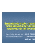 Tìm hiểu kiến thức quản lý thai nghén ở phụ nữ mang thai