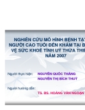 Khảo sát mô hình bệnh tật ở phụ nữ cao tuổi đến khám tại ban bảo vệ sức khỏe Thừa Thiên Huế - 2007