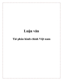 Đề tài "Tài phán hành chính Việt nam"