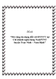Đề tài “Mở rộng tín dụng đối với DNNVV tại Chi nhánh ngân hàng No&PTNT huyện Trực Ninh – Nam Định"