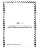 Đề tài “Giải pháp hạn chế rủi ro tín dụng tại Chi nhánh Ngân hàng Ngoại thương Thành Công”