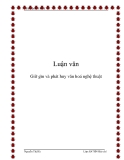 Đề tài “Giữ gìn và phát huy văn hoá nghệ thuật”