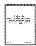 Đề tài: " Chế độ pháp lý và thực tiễn về việc ký kết, thực hiện hợp đồng tín dụng tại chi nhánh ngân hàng No& PTNT Láng Hạ. "