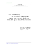 Luận văn: Ảnh hưởng của hệ thống phòng thủ tên lửa quốc gia tới quan hệ Mỹ - Trung Quốc