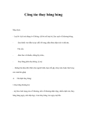 Công tác thay băng bỏng  