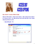 ACCESS 2007 - ACCESS OPTIONS