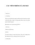 CÁC VIÊM NHIỄM CỦA MI MẮT 