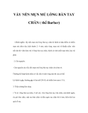 VẨY NẾN MỤN MỦ LÒNG BÀN TAY CHÂN ( thể Barber) 